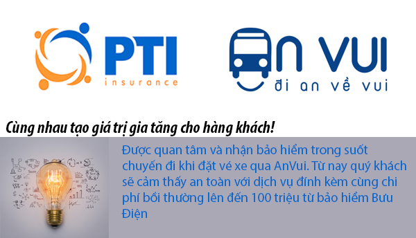 Hành khách có thêm quyền lợi bảo hiểm lên đến 100 triệu đồng khi đặt vé xe khách tại ANVUI.VN
