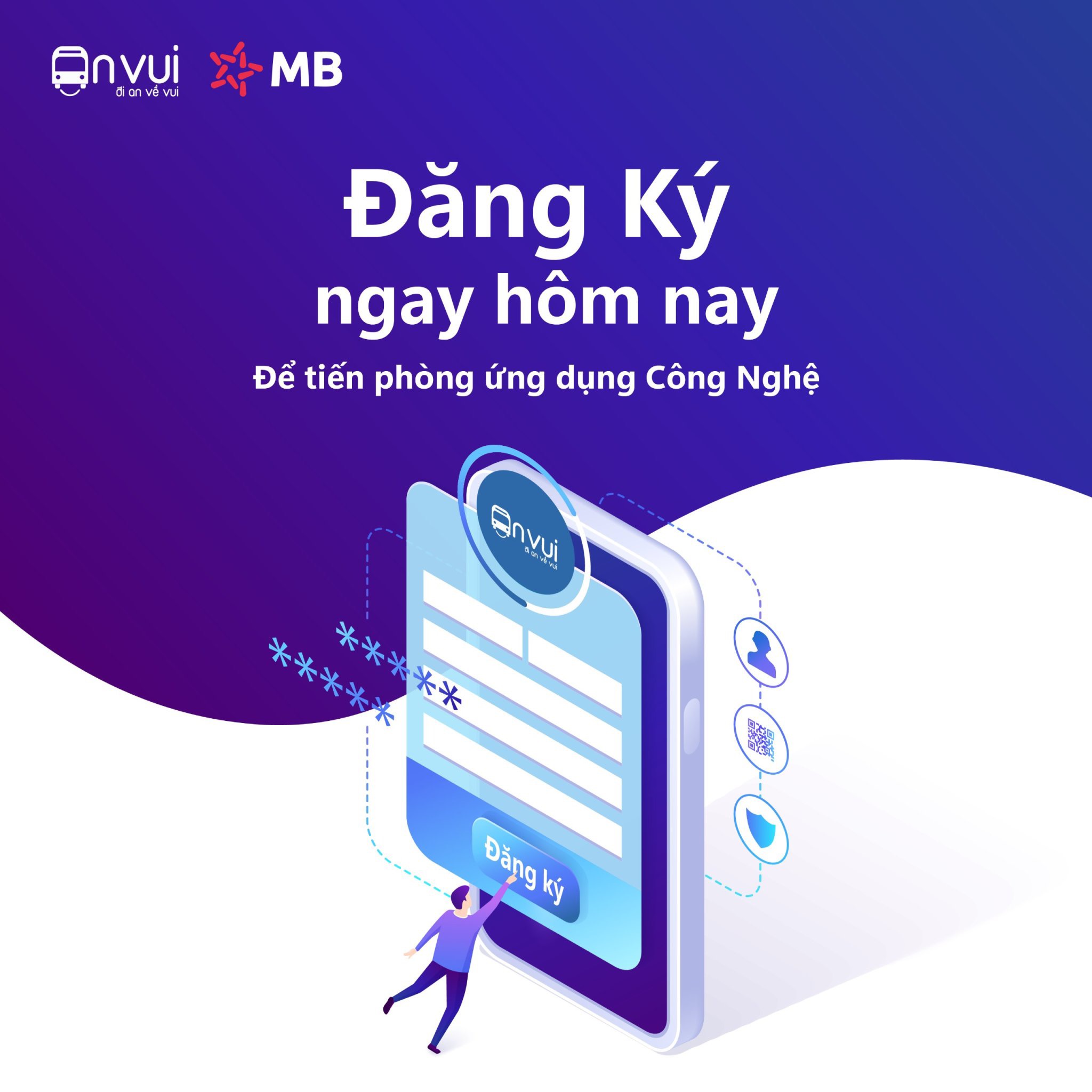 TRẢI NGHIỆM ĐẶT VÉ XE THÔNG MINH, AN TOÀN TẠI AN VUI VỚI QR ĐỘNG CỦA MB